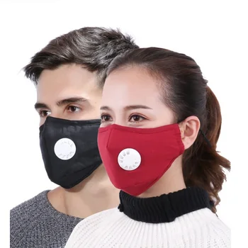 

Fashion Cotton Face Mask Respirator Washable Reusable Mouth Masks + 2Pcs Activated Carbon Filter PM2.5 for Men Women mascarilla