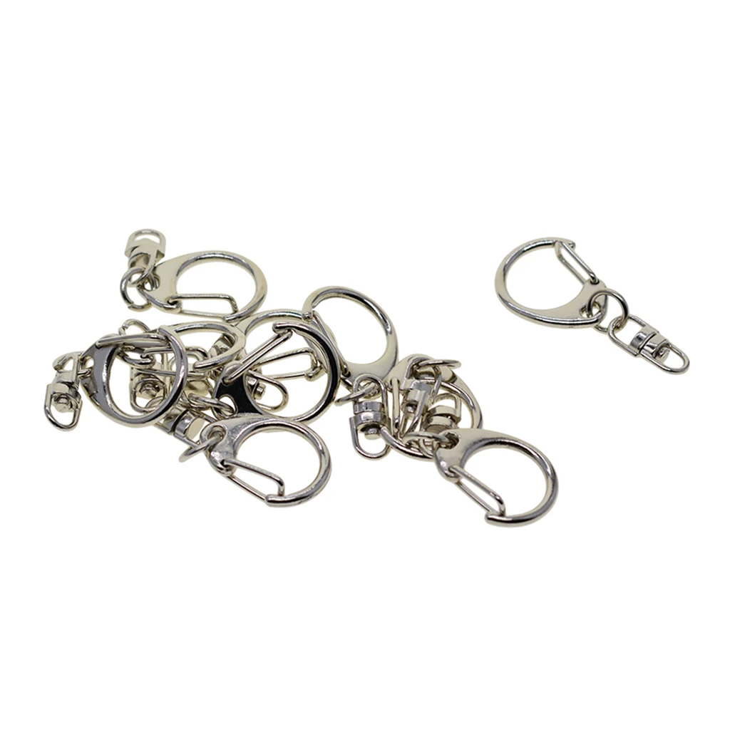 10 Pieces Alloy Small Swivel Lanyard Snap Hook Lobster Clasps Clip Keychain Key Ring Jewelry Making Findings
