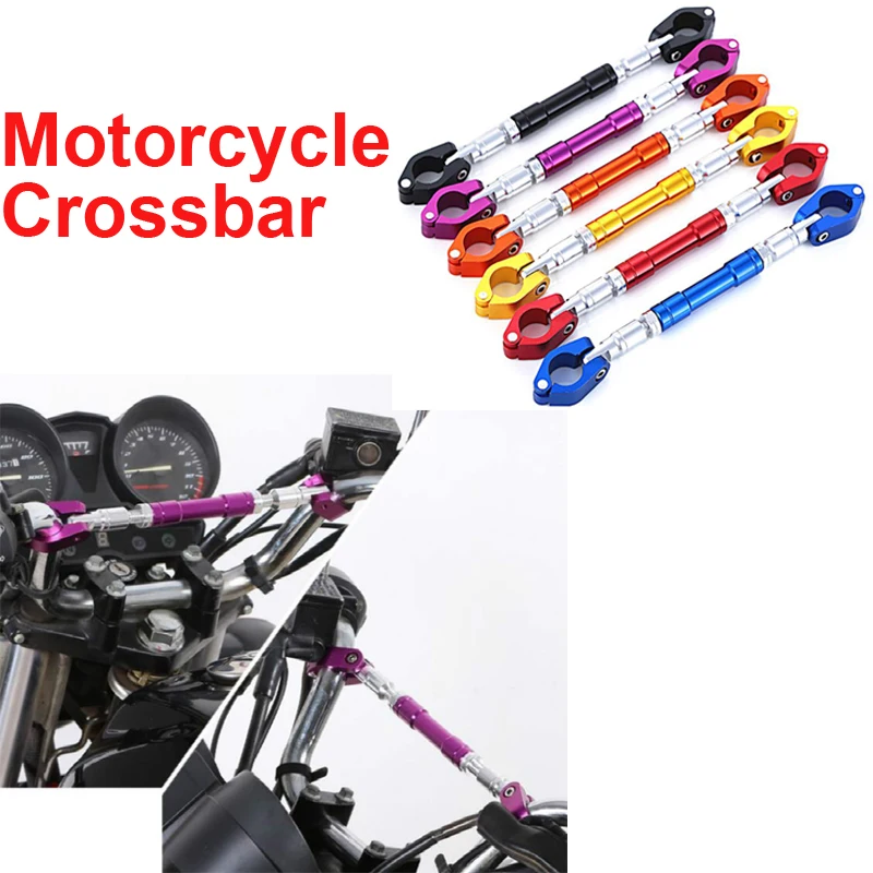 Manillar Universal para motocicleta de 22mm, empuñaduras ajustables para manillar de motocicleta, barra de volante, barra de Cruz de aleación de aluminio reforzada