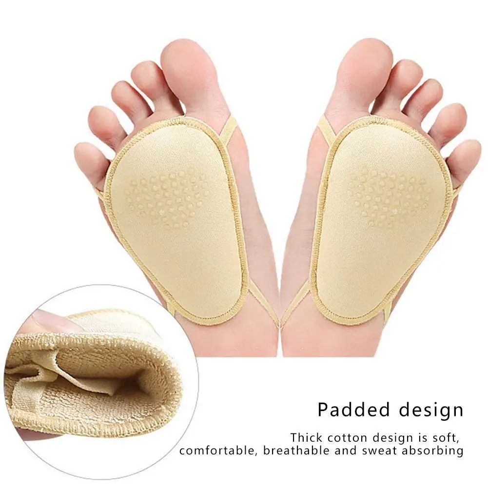 

High Heels Anti-Slip Foot Pad Sponge Care Front Foot Summer Pad Socks Breathable Color Foot Pad Half Invisible Soft Sling S W3T8