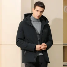Мужская хлопковая куртка зима Новая повседневная утепленная пуховая куртка хлопковая куртка короткий параграф