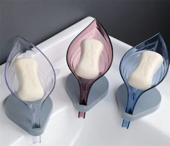 

Hot 100pcs/lot Soap Holder Sink Sponge Drain Box Creative Suction Cup Soap Storage Drying Rack Cleaning Brush Case Bathroom