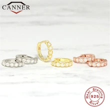 6 мм/8 мм 925 пробы серебряные круглые циркониевые CZ серьги-кольца для женщин золото/розовое золото/серебро маленькие круглые серьги модное ювелирное изделие