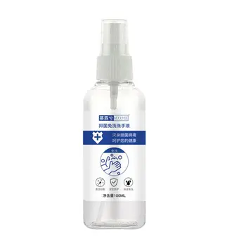 

100ml Safety Hand Sanitizer Spray Rinse Free 75% Alcohol Disinfection Liquid E65D