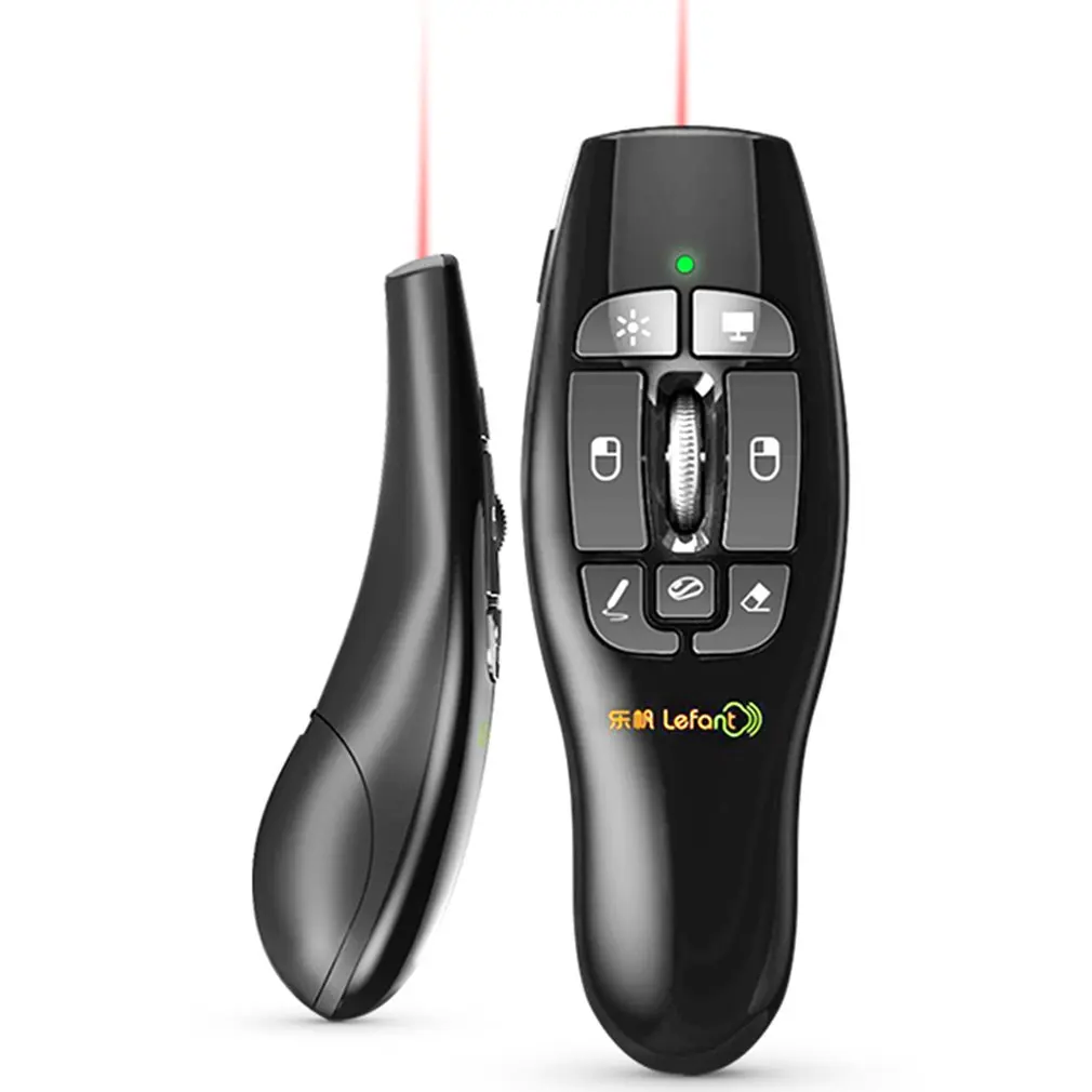 

Lefant F8 Portable 2.4GHz Wireless Presenter with Red Laser for PowerPointer Presentation Remote Control Air Flying Mouse