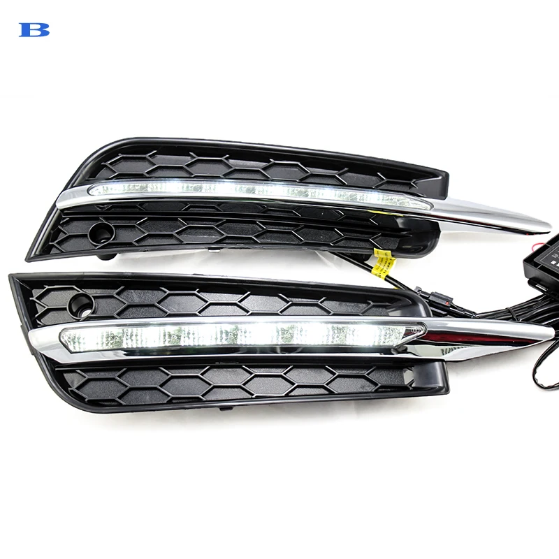 2 шт. для Chevrolet Cruze 2009-2013 6000K белый светильник Светодиодный дневной ходовой светильник DRL Автомобильная противотуманная фара - Испускаемый цвет: B