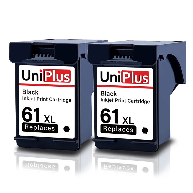 2pcs-61XL Black UniPlus 61XL для hp принтера чернильного картриджа hp 61 для hp 64 XL с чернилами hp Deskjet 2543 2544 2545 2546 2547 2548 2549 3000 ENVY 4500 4501 - Цвет: 2pcs-61XL Black