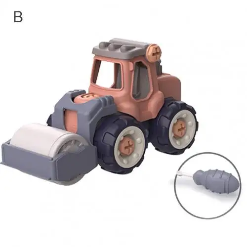 Creative Minuature Truck Loading Unloading Plastic DIY Truck ToyAssembly Engineering Car Set Kids Educational Toy For Boy  Gifts B