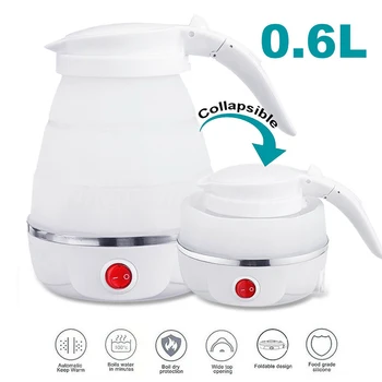 

Foldable electric kettle kettle travel home automatic power off mini handheld electric kettle kitchen supplies J99Store