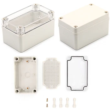 

130*80*70mm IP67 Waterproof Plastic Enclosure Box Electronic Project Instrument Case Outdoor Junction Box with mounting board