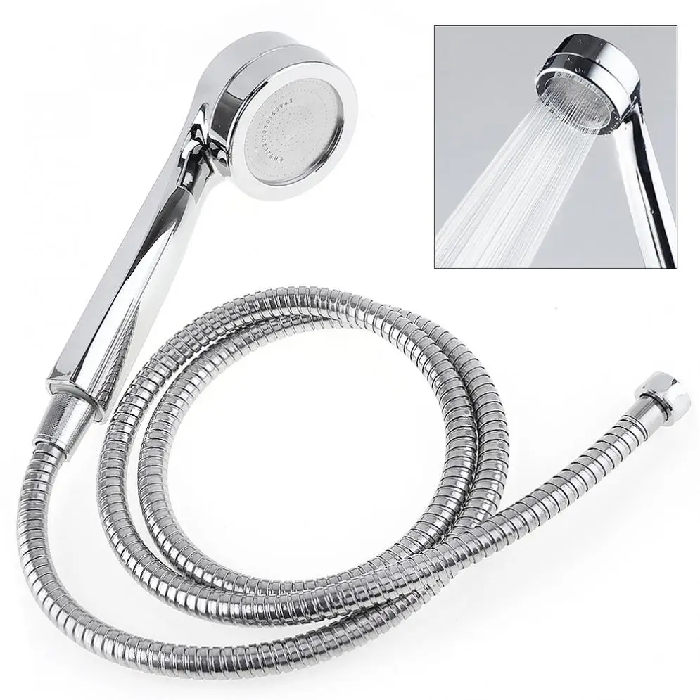 

Anion Shower Head Hose Set Electroplate Handheld High Pressure Water Saving Shower with 1.5m Hose for Bathroom