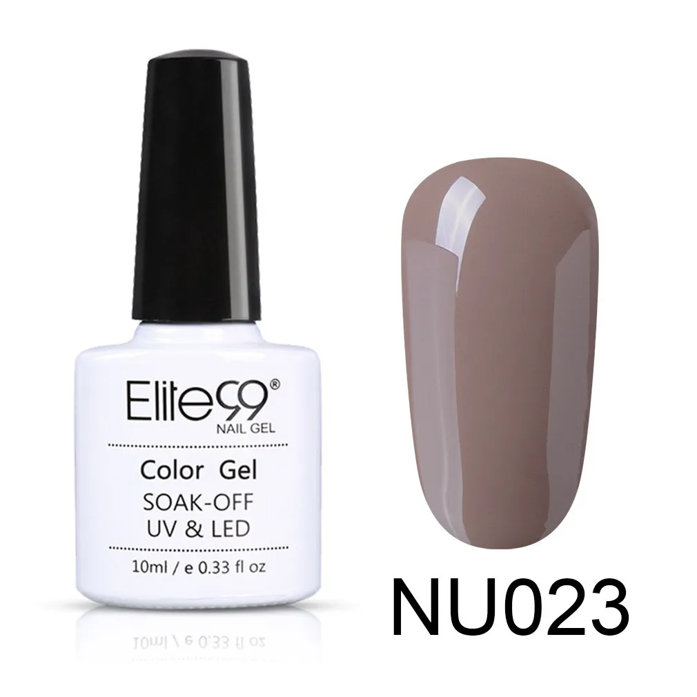 NU023 Elite99 10 мл Гель-лак для ногтей телесного цвета для маникюра УФ светодиодный лак для ногтей Гибридный Полупостоянный Гель-лак для нейл-арта - Цвет: NU023