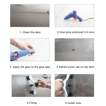 

Universal Car Body Paintless Dent Repair Tools Kit Tools Body Kits Multi-function Removal Automobile Dent Damage Car Puller U3G1