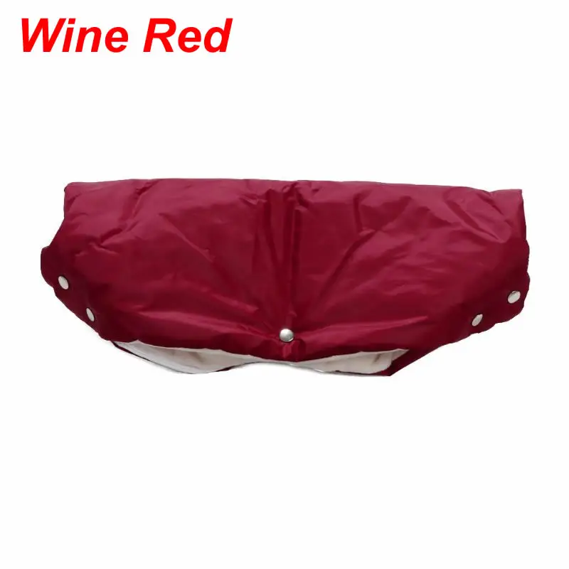 Зимние теплые перчатки для детской коляски детская коляска муфта для рук Водонепроницаемая коляска рукавица P31B - Цвет: Wine Red