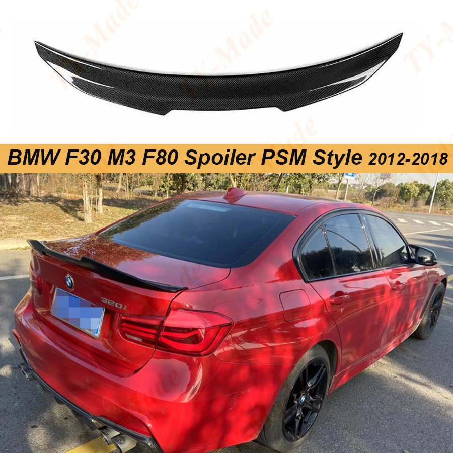 

Carbon Fiber Glossy Black Rear Spoiler Boot Lip for BMW F30 M3 F80 3 Series 320i 318d 316d 328i 335i Saloon 2012-2018 PSM Style