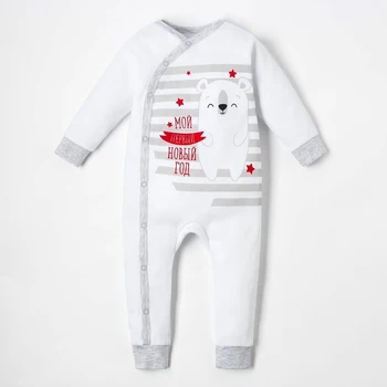 

Overalls Kroshka I "New Year bear", white, size 24, height 68-74 5047084