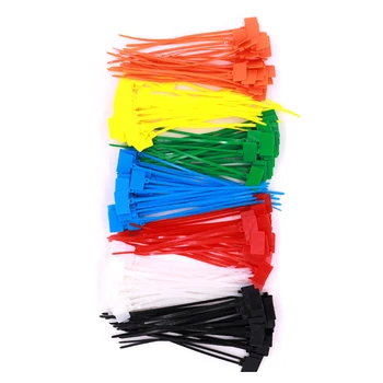 

250pcs Nylon Cable Ties Self-Locking Cord Tags Marker Labels Write on Ethernet Wire Zip Ties Power Marking Labels WWO66