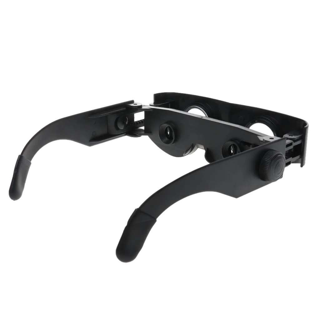 Eyeglasses Style Black Frame Magnifier Telescope Binoculars for Fishing