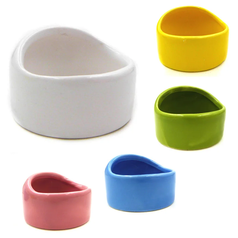 Semi-dome Ceramic Bowl Small Pet to Prevent From Turning Over And Nibbling on Hamster Feeding Basin Chinchilla Round Bowl