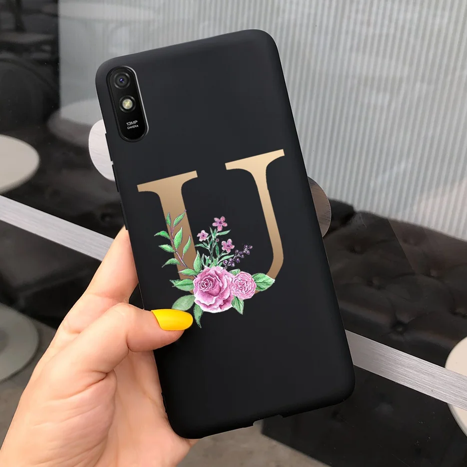 Cute Letters Silicone Soft TPU Phone Case - Durable Back Protector Shell