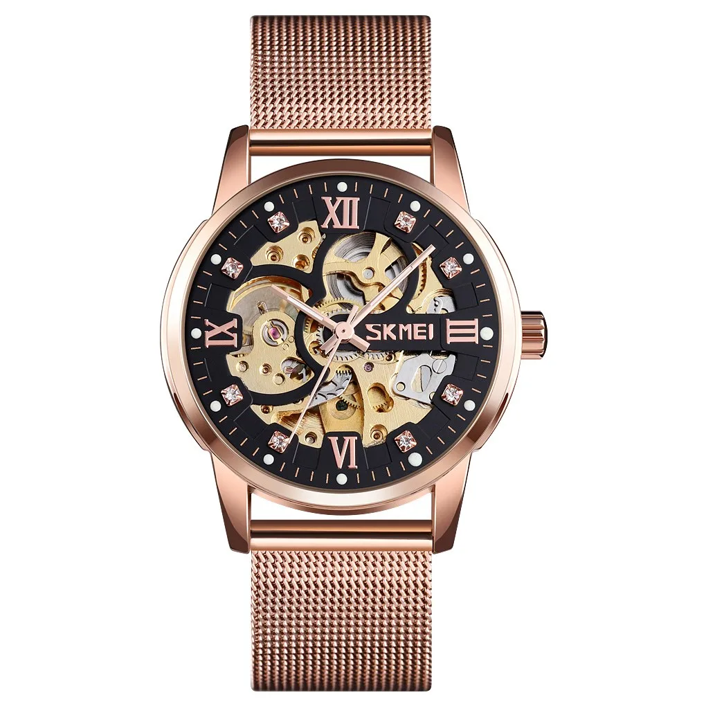 

Automatic Mechanical Watch Mesh Belt Waterproof Gear Mechanical Men's Watch