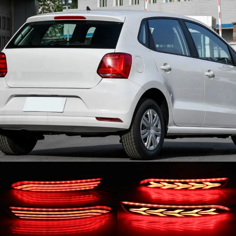 

Светодиодный задний противотуманный фонарь для Volkswagen Polo 2014 2015 - 2017 2018 Автомобильный задний бампер светильник стоп-светильник светоотражатель