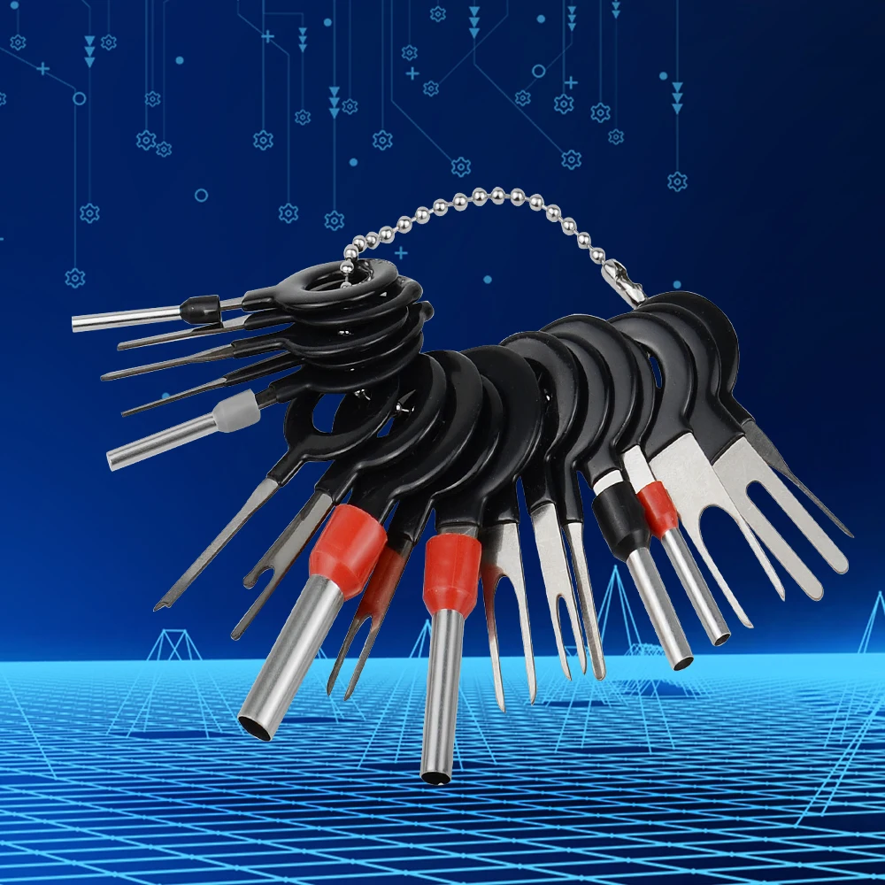 3/11/18/29/38 Pcs Connector Pin Removal Auto Car Plug Circuit Board Wire Harness Terminal Extraction Pick Crimp Pin Back Needle