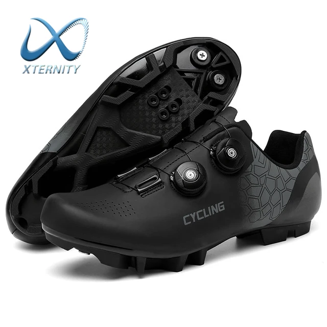 Road Cycling Shoes Men Outdoor Sport Bicycle Shoes Breathable Mtb Bike Flat Sneakers Mnountain Racing Cycling Sneakers Plus Size Black-Mountain