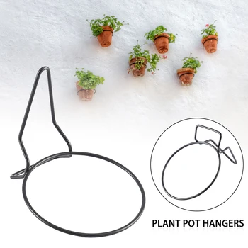 

Plant Pot Iron Hangers Fences Pallets Black Garden Rings Brackets Wall Mounte For Vertical Contain Garden DIY Patio