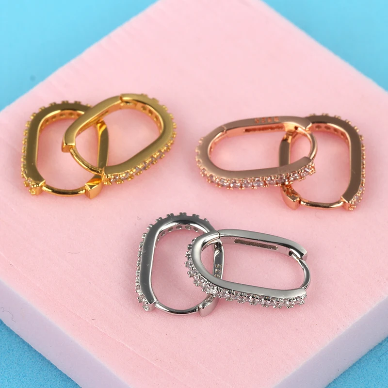 2022 Trend Gold Hoop Earrings For Women Luxury Fine Small Silver Color Huggie Earring Designer Origin Minimalism Fashion Jewelry