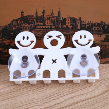 

Toothbrush Holder Wall Mounted Suction Cup 5 Position Cute Cartoon Smile Bathroom Sets Y98E