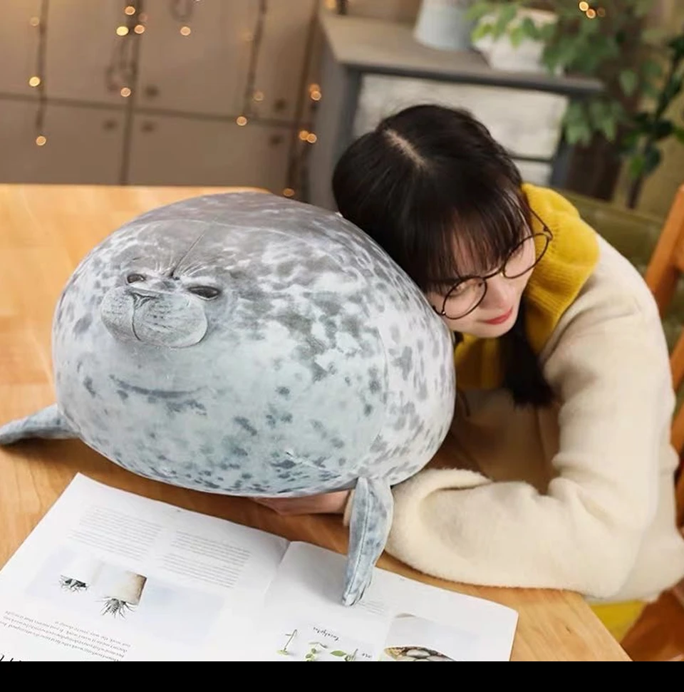 Милый плюшевый Лев Подушка-тюлень 3D новинка Пледы Подушки мягкая печать плюшевый новоселье вечерние чучела животные плюшевые игрушки