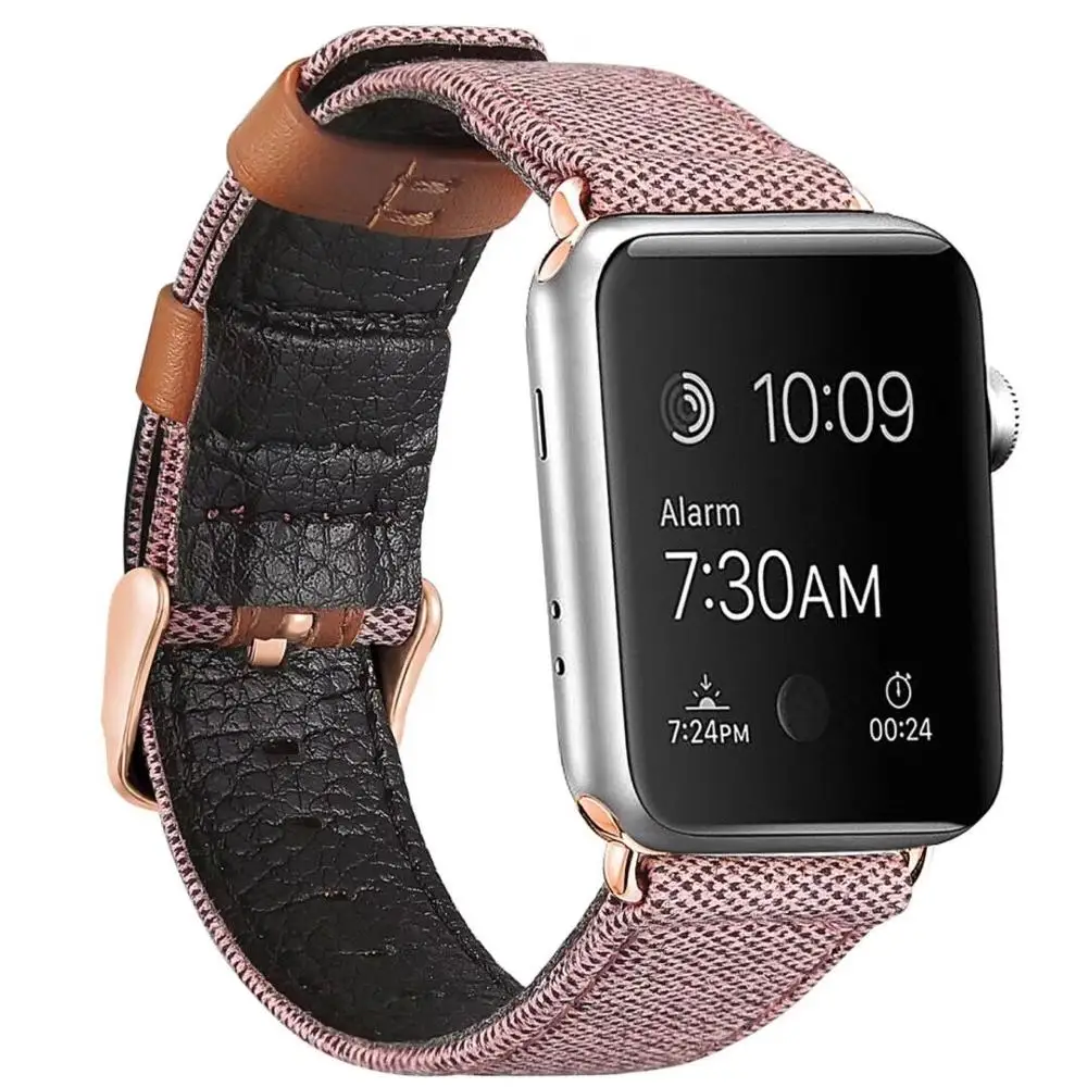 Ткань кожаная Петля ремешок для apple watch, 38 мм, ремешок, 40 мм, для iwatch, версия 5 4 браслет для наручных часов iwatch, ремешок 42 мм 44 мм серии 4/3/2/1 браслет