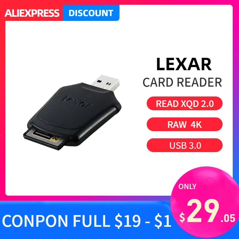 

Lexar cf card smart Card Reader USB 3.0 Professional XQD 2.0 high speed transfer file quickly offload raw 4k video for camera