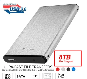 

Portable USB 3.0 Hard Disk Drive Case 6Gbps External Enclosure Box for 2.5 inch HDD SSD Support 8TB HDD Disk For Windows Mac OS