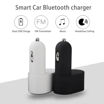 

Multifunctional Smart Car Charger Dual USB MP3 Music Player Support FM Radio Hands Free Calling Adapter
