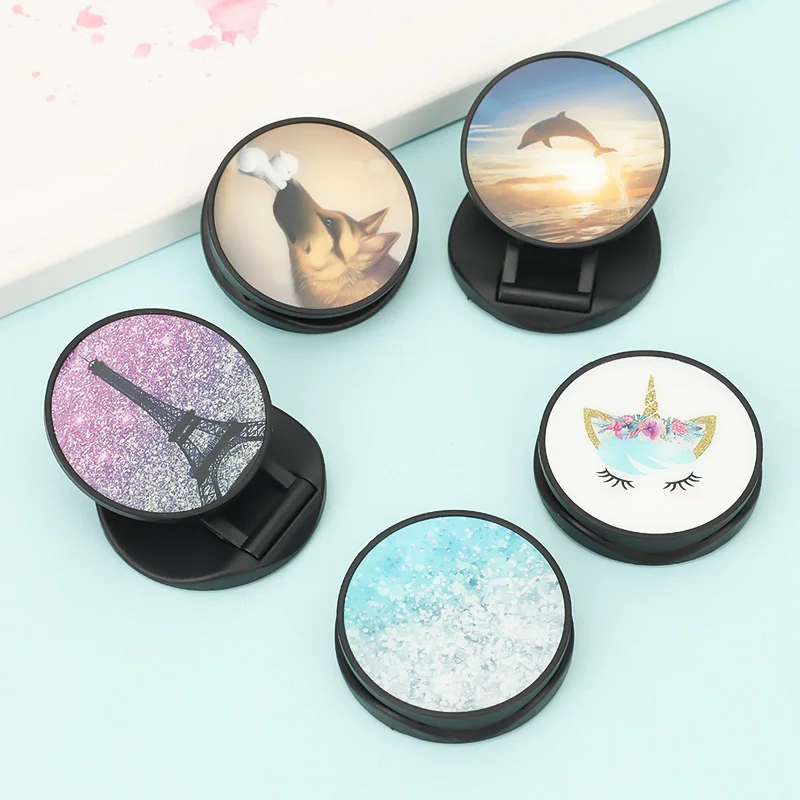 

Cute Cartoon Round Universal Expanding Stand And Grip Finger Ring Holder Mobile Phone Folding Bracket For IPhone 8 7 X XR XS MAX