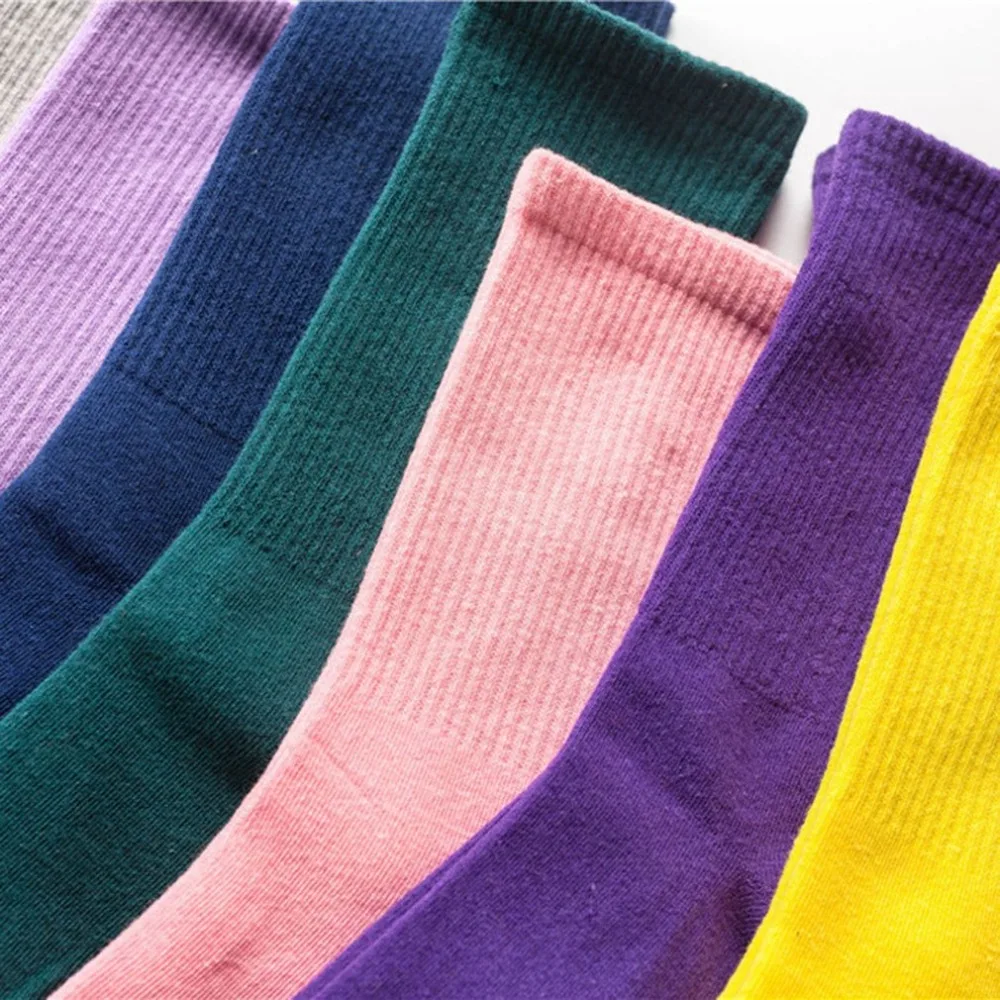 Fashion Long Tube Cotton Socks Men Women Casual Breathable Warm Skateboard Sports Socks Chaussettes Femmes Students Socks