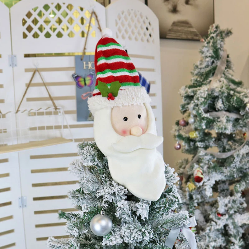 

Non-Woven Christmas Tree Toppers Snowman Tree Topper Christmas Tree Decoration Celebration Indoor Gift DIY Lovely Cartoon