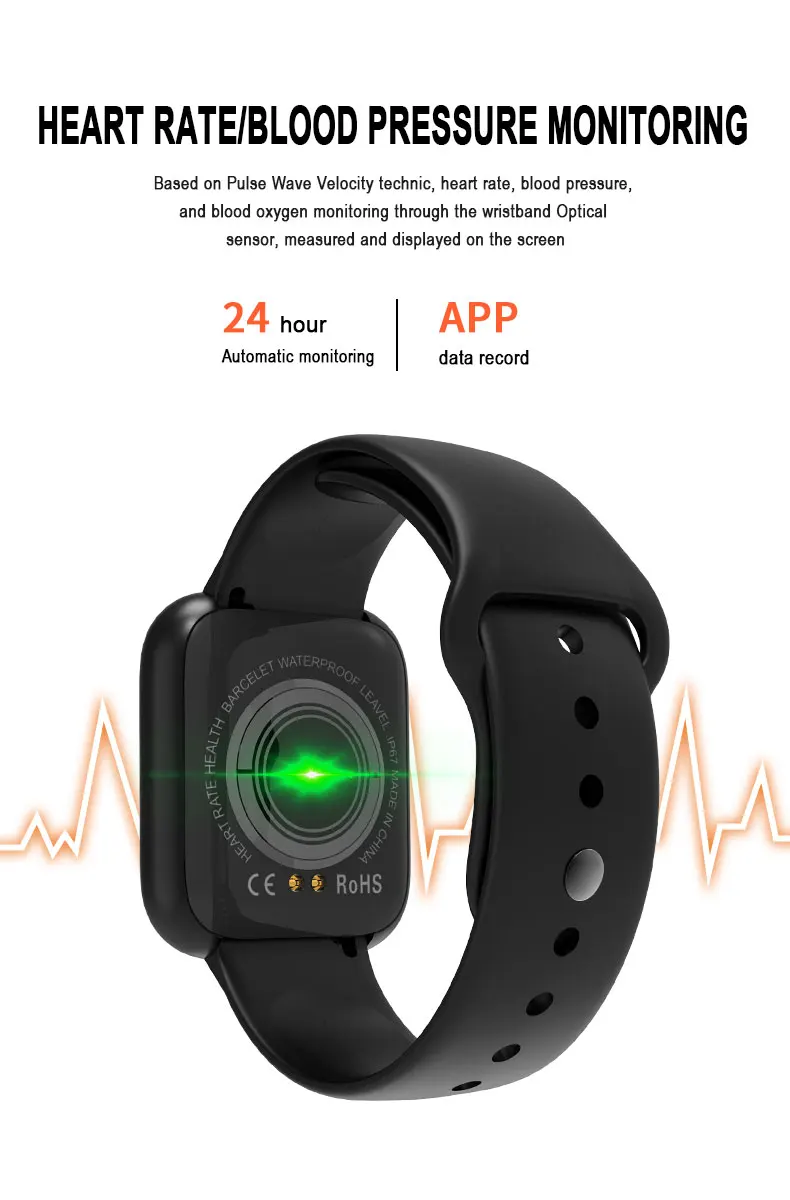 Longet спортивные Смарт-часы I5 цветной экран напоминание о звонке для мужчин и женщин водонепроницаемый смарт-браслет погода фитнес-трекер для iOS Android