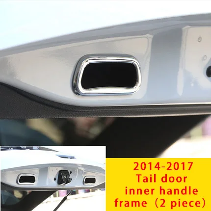inner handle Для Jeep grand cherokee 18-19 задняя дверь внутренняя ручка рамка хромированная формовочная отделка 2 шт - Цвет: inner handle