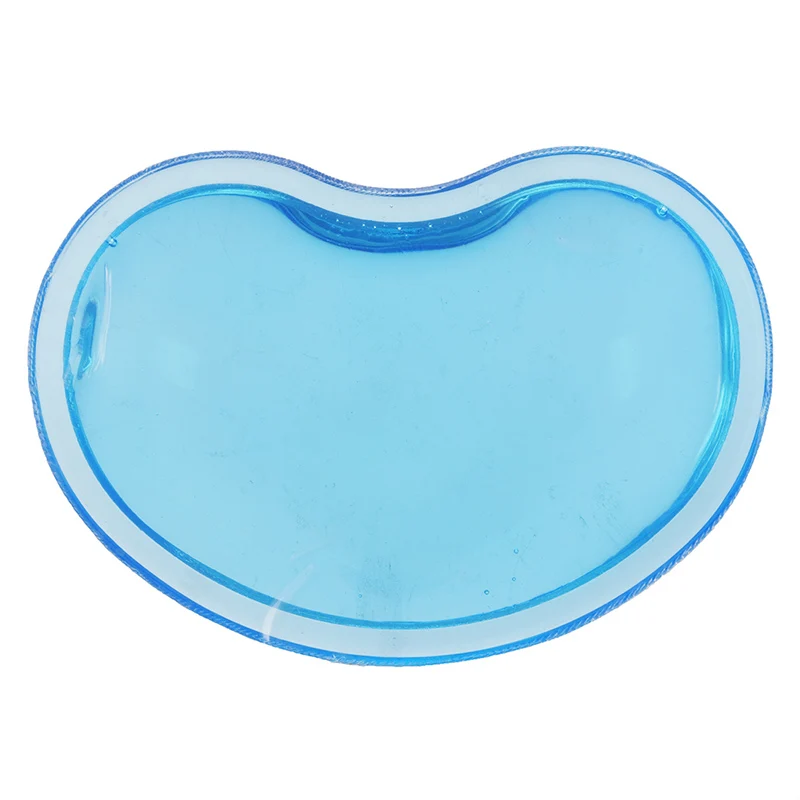 Blue Gel Wavy Mouse Pad Wrist Rest Support for Desktop PC Computer