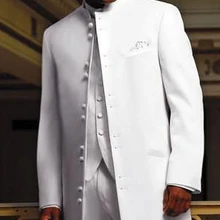 Длинное пальто смокинги для жениха Groomaman высококачесвенный Блейзер мужские свадебные платья Одежда для выпускного вечера деловые костюмы(пиджак+ брюки+ галстук+ жилет