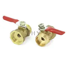 1/2PT резьбовой M/F Красная ручка полный порт рычаг латунный шаровой клапан 3 шт