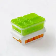 Пищевая добавка разнообразие коробка фрукты форма для льда Квадратный Контейнер для детского питания класса силикона хладагента микроволновой печи