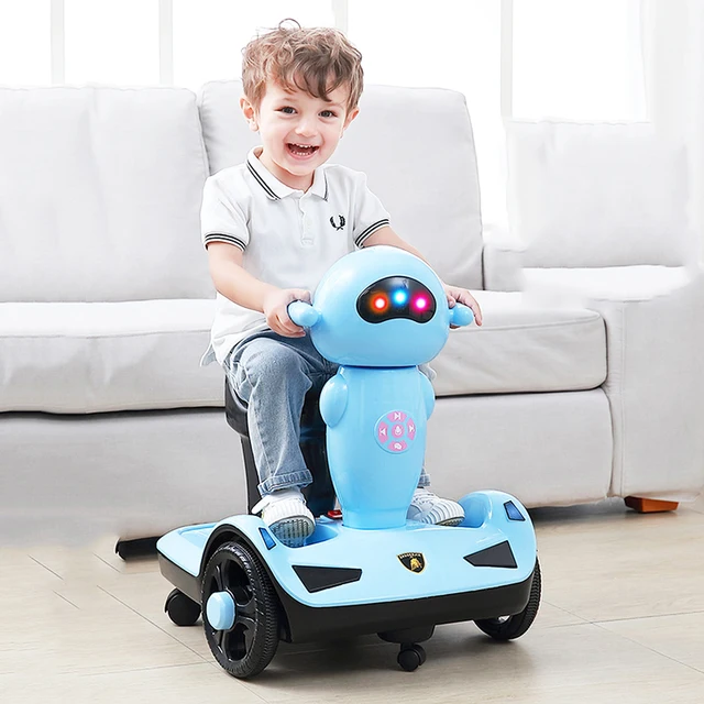 Net Celebrity Children's Remote Control Electric Balance Car with Remote Control Light and Music Four-wheeled Children's Car 1