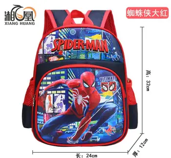 

Disney Cartoon Schoolbag For Boys Fashion Kindergarten Schoolbag Boys Lovely Superhero Spider-Man Backpack Girls Bookbag