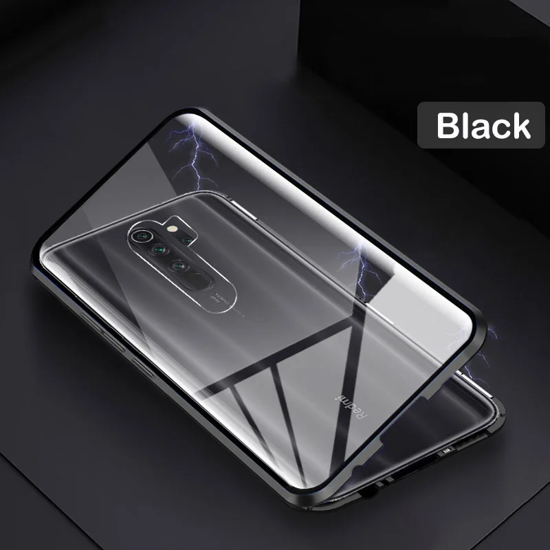 360 Полный Магнитный чехол для Xiaomi Redmi Note 8 pro note8 pro 360 Защитный чехол из закаленного стекла для Xiaomi Redmi Note 8 pro Чехол