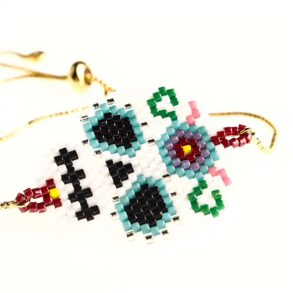Go2boho Delica MIYUKI браслет мексиканский череп Pulseras Mujer Браслеты Женские Ювелирные изделия Etsy шикарная золотая цепочка из нержавеющей стали