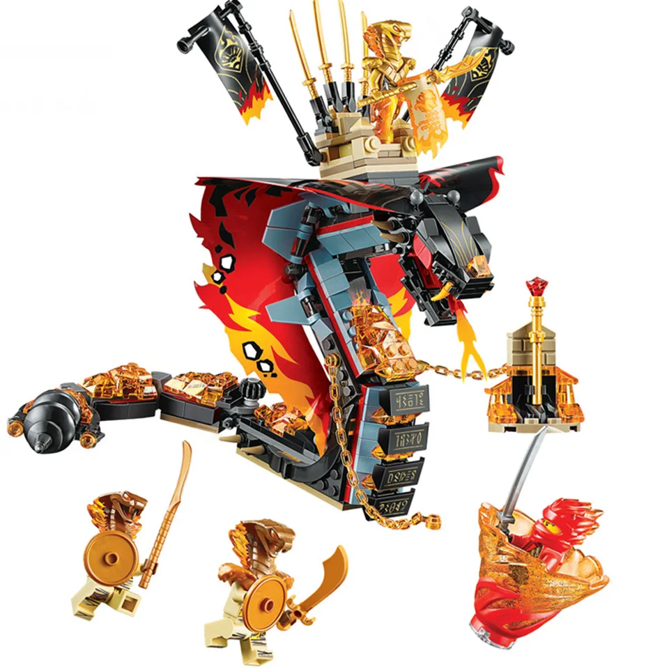 

2020 New Ninja Series Fire Catch With Lepining Ninjagoes Model Building Blocks Bricks 70674 Toys Christmas Gift Children
